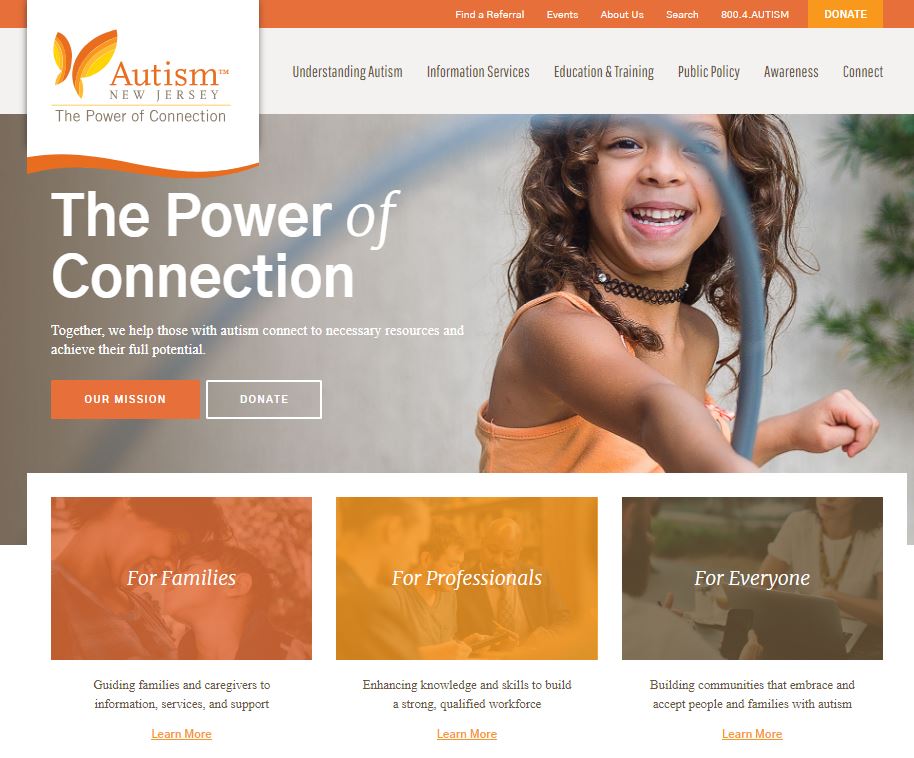 Autism New Jersey home page