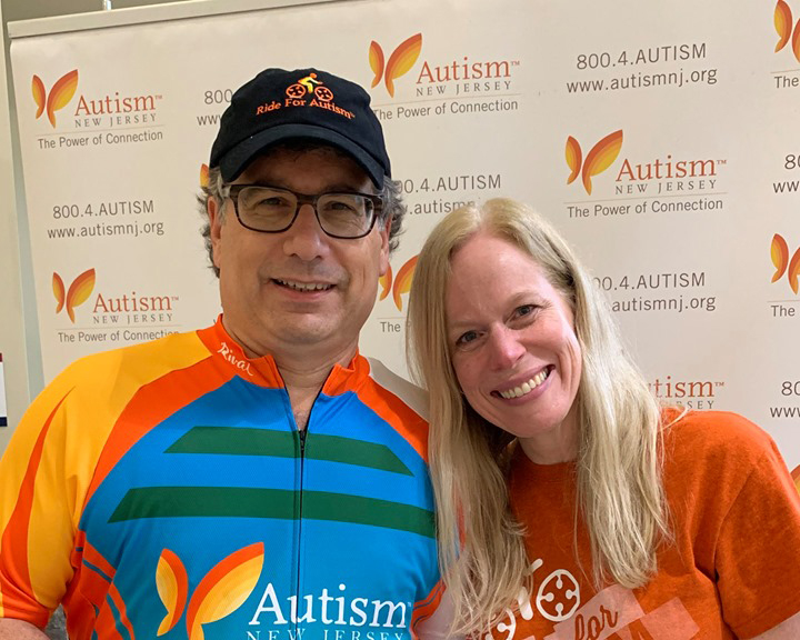 Ride Director and Founder Andy Abere with Autism New Jersey Executive Director Suzanne Buchanan.